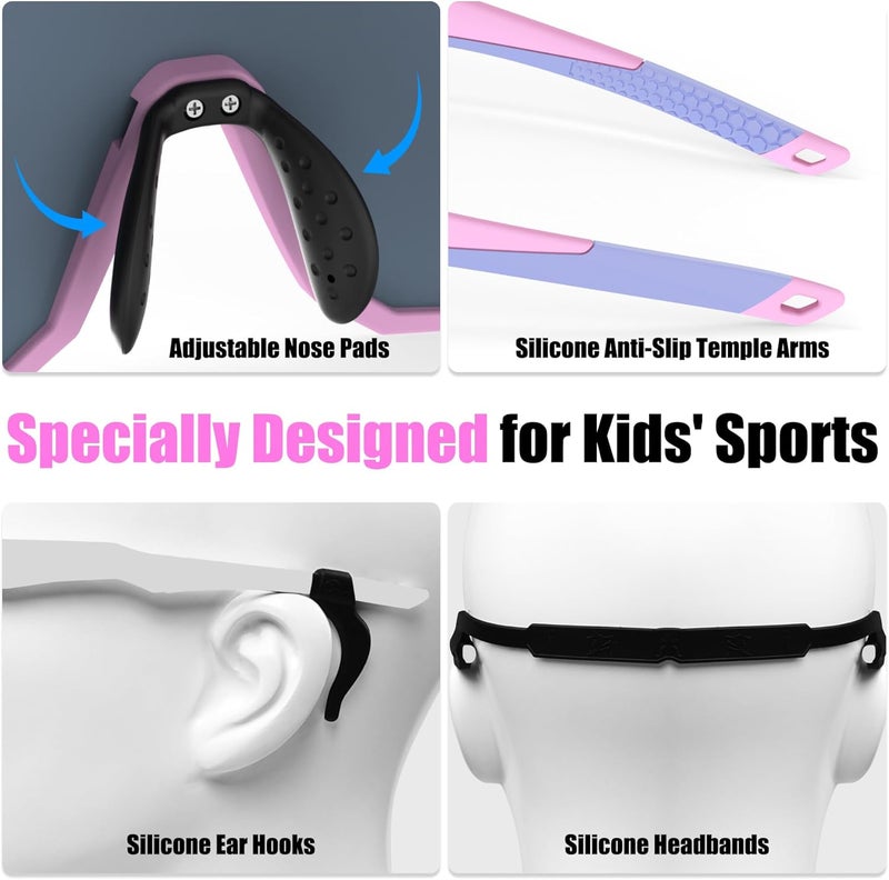 Xtiger Kids Sunglasses Polarized Youth Baseball Sunglasses for 8-14 boys girls UV400 Sports Softball Cycling Glasses - Image 5